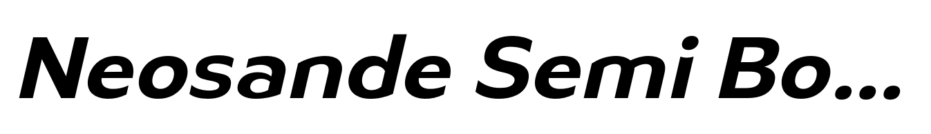 Neosande Semi Bold Italic